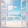 6Pcs 3 Styles Glass Teardrop Window Hanging Suncatchers HJEW-BM0001-48-7