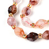 Natural Hematoid Quartz/Ferruginous Quartz Beads Strands G-N342-53-8x6-13-4