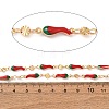 Brass Enamel Chain KK-CBA3B44-11G-2