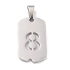 Non-Tarnish 304 Stainless Steel Pendants STAS-O127-B08-1