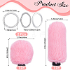 Plush Car Gear & Handbrake Cover Sets AJEW-CL0003-59A-2