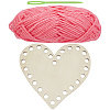 DIY Heart Wood Knitting Loom Kits DIY-CY0003-10A-7