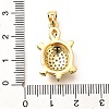 Brass Micro Pave Cubic Zirconia Pendants KK-G519-18G-04-3