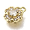 Rack Plating Brass Micro Pave Cubic Zirconia Charms KK-M014-05G-2