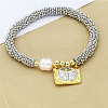 304 Stainless Steel Round Beads Stretch Bracelets FS-WG5A960-05-1