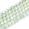 Anti-Tarnish Electroplate Glass Beads Strands EGLA-ZX010-4mm-12-1