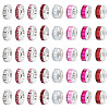 40Pcs 8 Styles Alloy Glass & Iron Rhinestone Spacer Beads FIND-TA0008-70A-3
