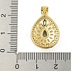 Rack Plating Brass Pave Cubic Zirconia Pendants KK-U029-28G-02-3