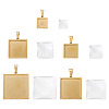 5Pcs 5 Styles 304 Stainless Steel Pendant Cabochon Settings STAS-TA0001-47D-1