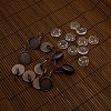 Clear Domed Glass Cabochon Cover and Brass Leverback Earring Settings for DIY DIY-X0160-R-NR-1