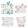 4Pcs Geometric/Teardrop/Heart Pendant & Links Silicone Molds DIY-LS0003-22-1