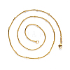 Vacuum Plating 304 Stainless Steel Round Snake Chain Necklace NJEW-S420-009A-G-2