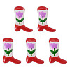 5Pcs Boot Baking Paint Glass Enamel  Beads LAMP-TADJ0001-08D-1