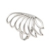 Hollow Butterfly Brass Open Cuff Ring for Women RJEW-M175-02P-1