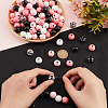   8 Styles Natural Wooden Dyed Beads and Printed Beads WOOD-PH0002-44-3