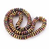 Electroplated Natural Lava Rock Beads Strands LS-G-T114-69C-2