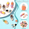 12Pcs 6 Styles Plastic Pendants KY-YW0002-21-5