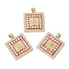 Brass Micro Pave Cubic Zirconia Pendants KK-K385-032G-2