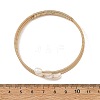 Natural Freshwater Pearl & Brass 3-Strand Open Cuff Bangles BJEW-JB14229-4
