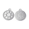 304 Stainless Steel Pendant Cabochon Setting STAS-C066-03P-1