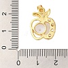 Rack Plating Brass Micro Pave Cubic Zirconia Pendants KK-L220-009G-3