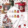  8Pcs 4 Colors Wool Felt Craft Christmas Bell DIY-NB0008-88-6