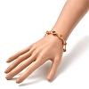 Natural Carnelian Beaded Bracelets for Men Women BJEW-TA00012-01-3