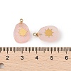 Natural Rose Quartz Pendants STAS-P380-77G-04-3