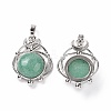 Natural Green Aventurine Pendants G-P496-05P-16-2