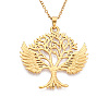304 Stainless Steel Pendant Necklaces NJEW-T018-09G-4