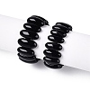 Oval Natural Agate Beaded Stretch Bracelets for Women Men G-Q601-23A-4