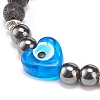 Natural Lava Rock & Synthetic Hematite Stretch Bracelet BJEW-JB08323-01-4