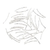 Brass Texture Curved Tube Beads KK-H250-01B-S-1