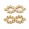 Brass Pave Clear Cubic Zirconia Connetor Charms KK-A180-17G-1