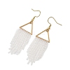 3 Pairs 3 Colors Glass Beaded Dangle Earrings EJEW-MZ00749-6