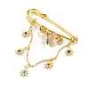 Butterfly & Star & Flower Charm Brass Brooch Pin JEWB-BR00060-3