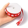 1 Roll Christmas Printed Polyester Grosgrain Ribbons OCOR-YW0001-05C-4
