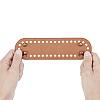 PU Leather Oval Long Bottom for Knitting Bag FIND-WH0043-56B-6