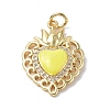 Eco-Friendly Rack Plating Brass Micro Pave Cubic Zirconia Pendants KK-F845-33G-01-1