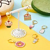 Dessert Theme Alloy Enamel Pendant Decorations HJEW-CJ00001-4