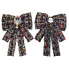 Bowknot Polyester Brooches for Backpack Clothes JEWB-WH20006-10B-6