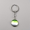 Glass Keychain KEYC-WH0024-18P-03-1