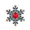 Christmas Snowflake Zinc Alloy Rhinestone  Brooches PW-WG3DC98-01-1