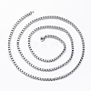304 Stainless Steel Box Chain Necklaces NJEW-K089-06P-1