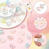 35Pcs 7 Colors Transparent Acrylic Beads MACR-YW0004-64-2