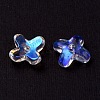 Transparent Spray Painted Glass Beads GLAA-YW0003-10-4