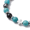 Gemstone Braided Bead Bracelets BJEW-JB11139-5