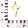 Brass Pave Clear Cubic Zirconia Connctor Charms KK-M101-02C-G02-3