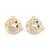 Alloy and Rhinestone Pendants PALLOY-T092-18B-G-1