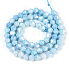 Anti-Tarnish Electroplate Bicone Glass Beads Strands EGLA-T021-6mm-16-08-2